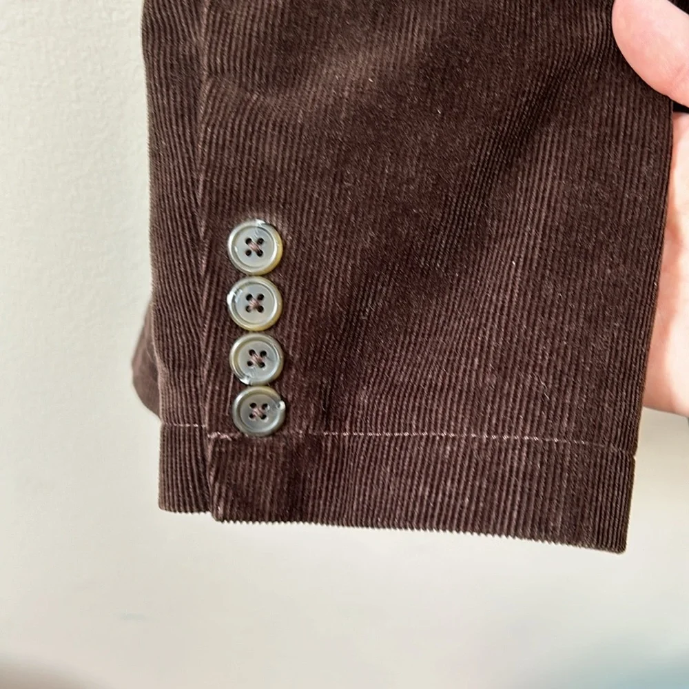 J. Crew Men’s Vintage Cord Corduroy Blazer Jacket Chocolate‎ Brown Size Large